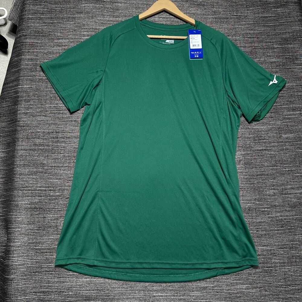 Mizuno Performance Jersey T Shirt Women's XXL Green Crew Neck Drylite Moisture